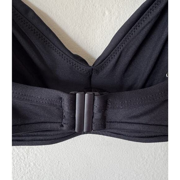 SEAFOLLY Australia Size US10 Black Underwire Bikini Top Classic Swim Minimalist - Picture 5 of 9
